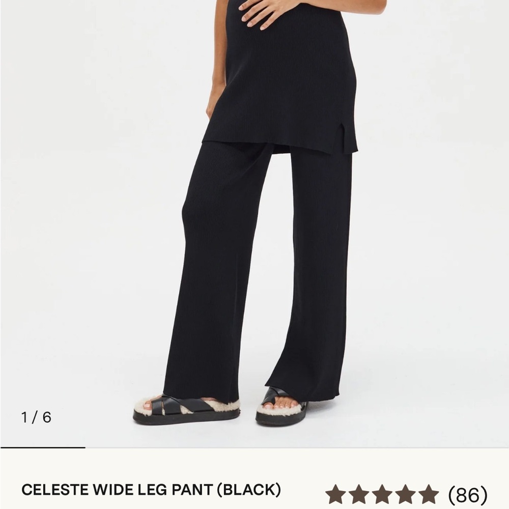 Celeste Black Wide Leg Pant - Size 2 (aus) - Maternity